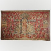 Toile peinte sur fond de couleur pourpre