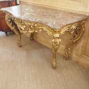 Grande console d’époque Louis XV en bois doré