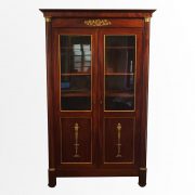 Bibliothèque d'époque Empire en acajou de Cuba