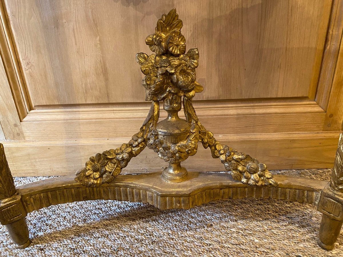 Console d’époque Louis XVI de forme demi-lune – Image 5
