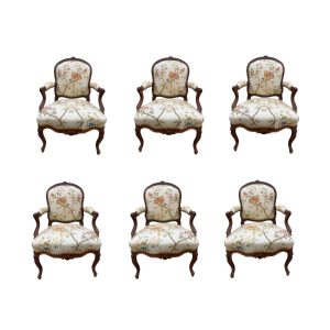 Suite De Six Fauteuils Estampillés George Jacob.