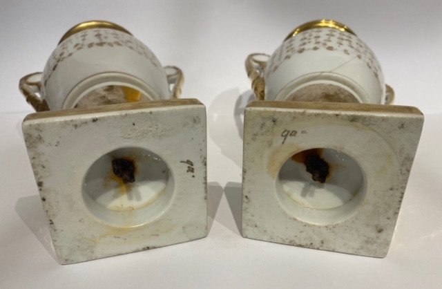 Paire de vases en vieux Paris d’époque XIX éme – Image 4