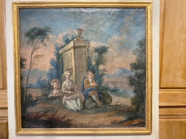 Trumeau d'époque Louis XVI en bois laqué et doré. – Image 2