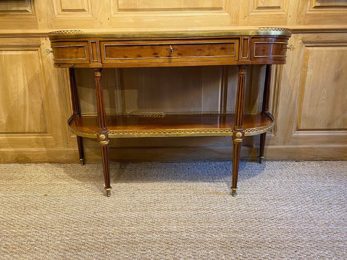 Longue console d’époque Louis XVI estampillée Louis Noël Malle – Image 2