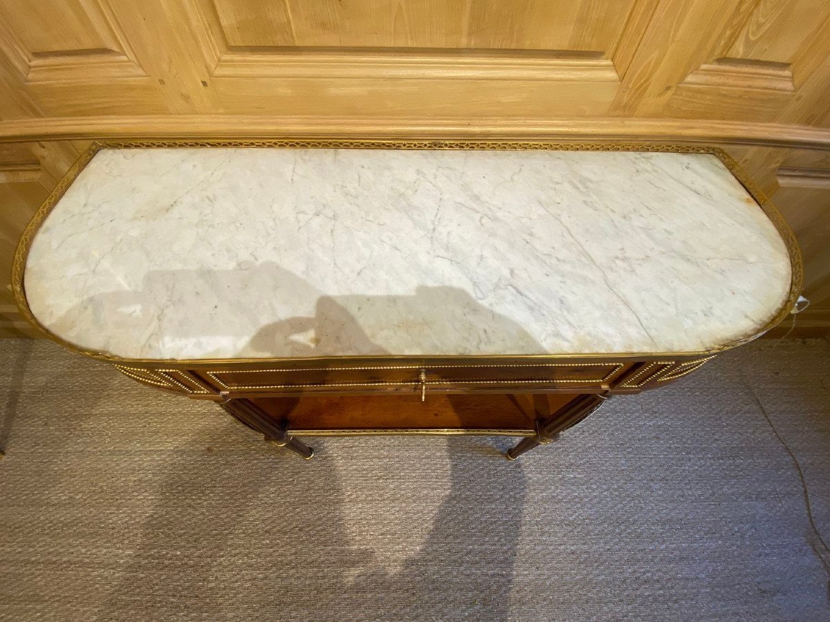 Longue console d’époque Louis XVI estampillée Louis Noël Malle – Image 5
