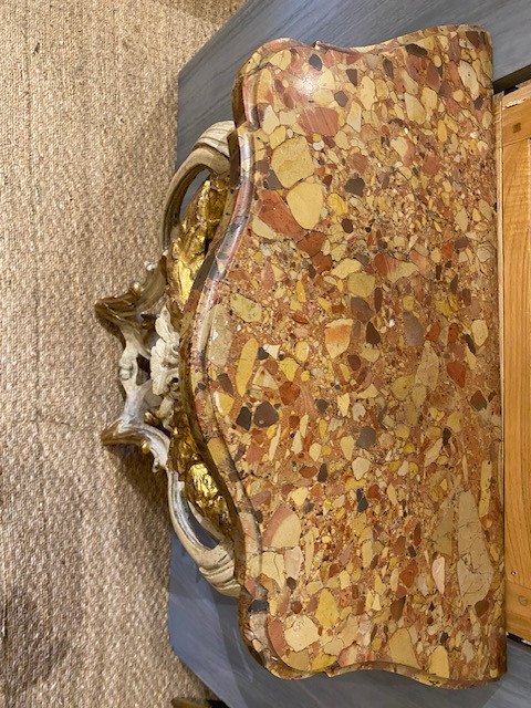 Console d’entre deux d’époque XVIIIe , transition des époques Louis XV -Louis XVI – Image 4