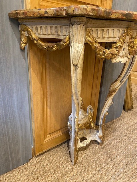 Console d’entre deux d’époque XVIIIe , transition des époques Louis XV -Louis XVI – Image 5