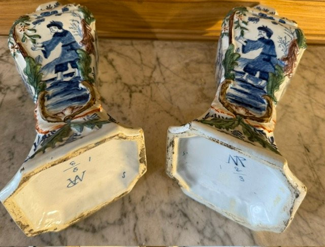 Pot couvert vase en faïence de Delft d'époque XVIIIème – Image 6