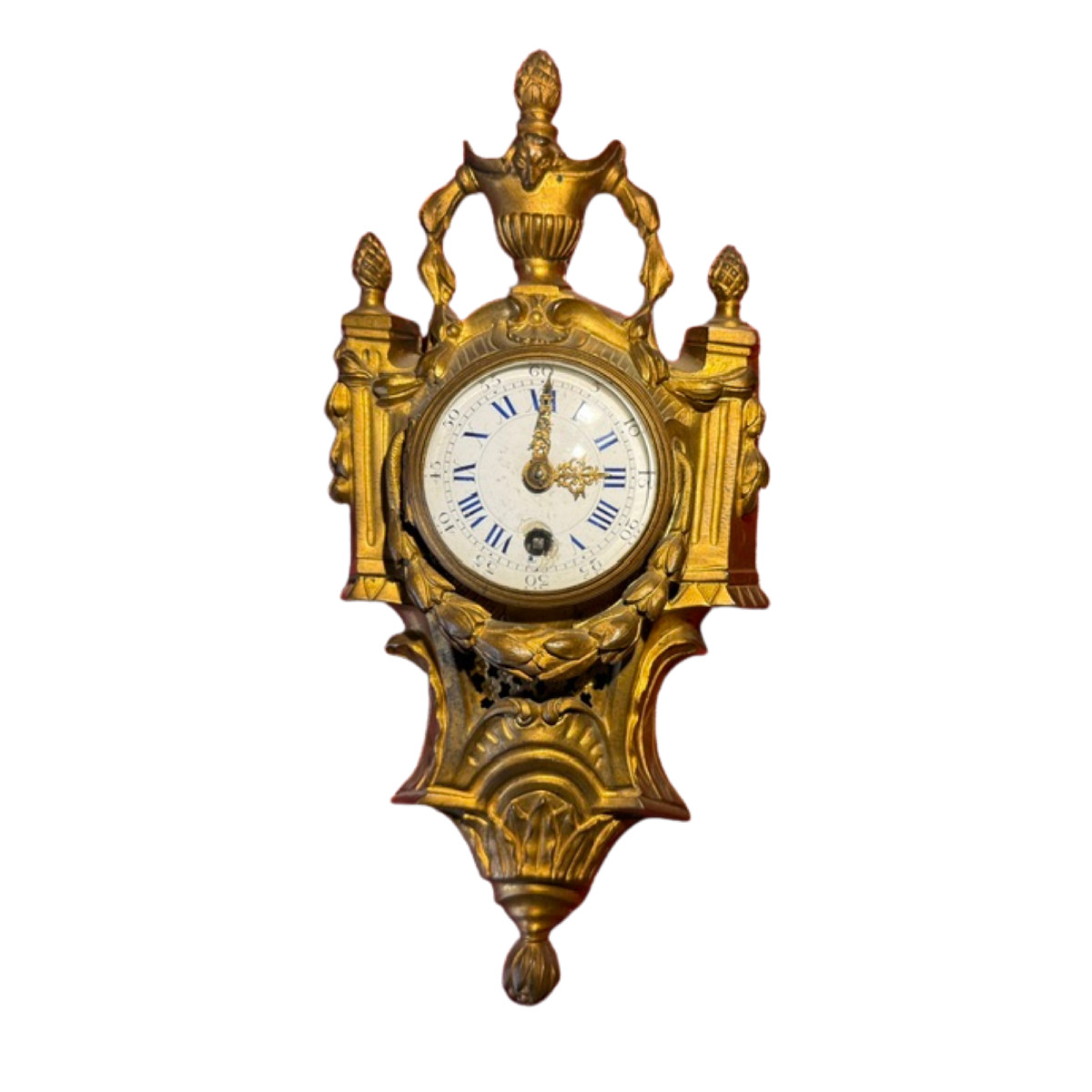 Petit cartel de voyage de style Louis XVI en bronze doré