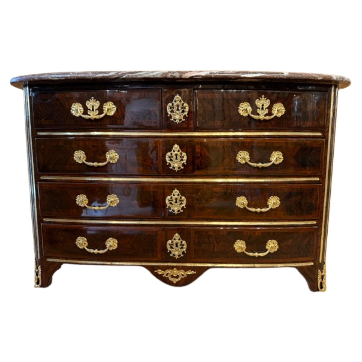 Commode d’époque Régence en Palissandre de Rio