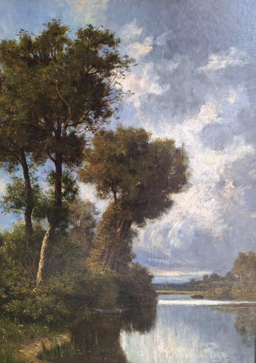 André Charles Voillemot La Cour d'Amour Huile Sur Toile XIXème Siècle Scène Galante – Image 3