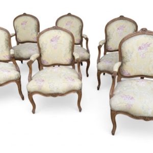 Suite de six fauteuils d'époque Louis XV